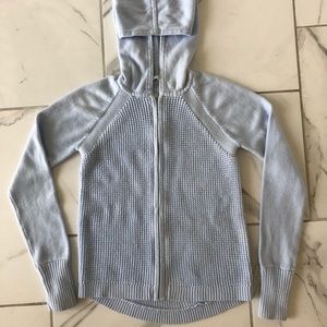 Athleta Powder Blue Hooded Sweater